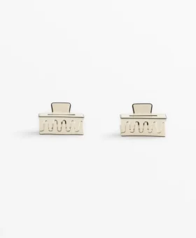 2 barrettes carrées à passepoil pour accessoires cheveux