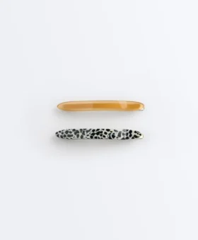 2 barrettes pour accessoires cheveux imprimées