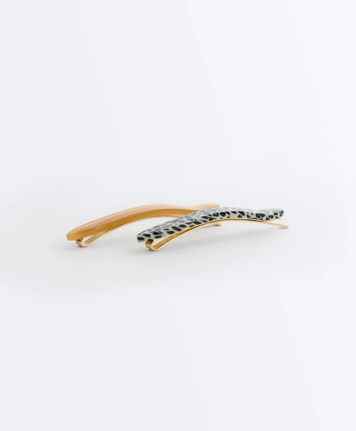 2 barrettes pour accessoires cheveux imprimées 2 barrettes pour accessoires cheveux imprimées