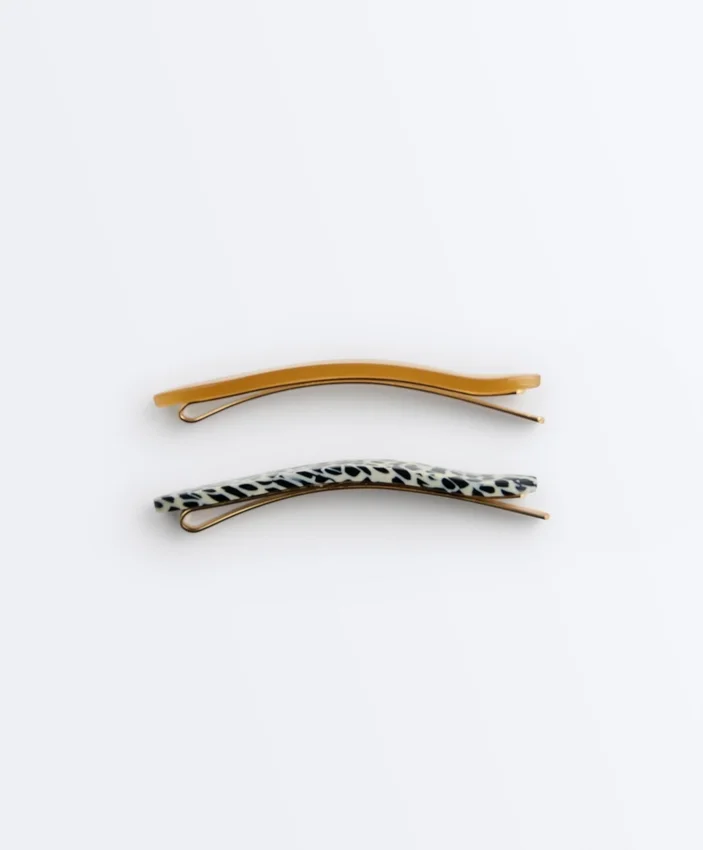 2 barrettes pour accessoires cheveux imprimées 2 barrettes pour accessoires cheveux imprimées