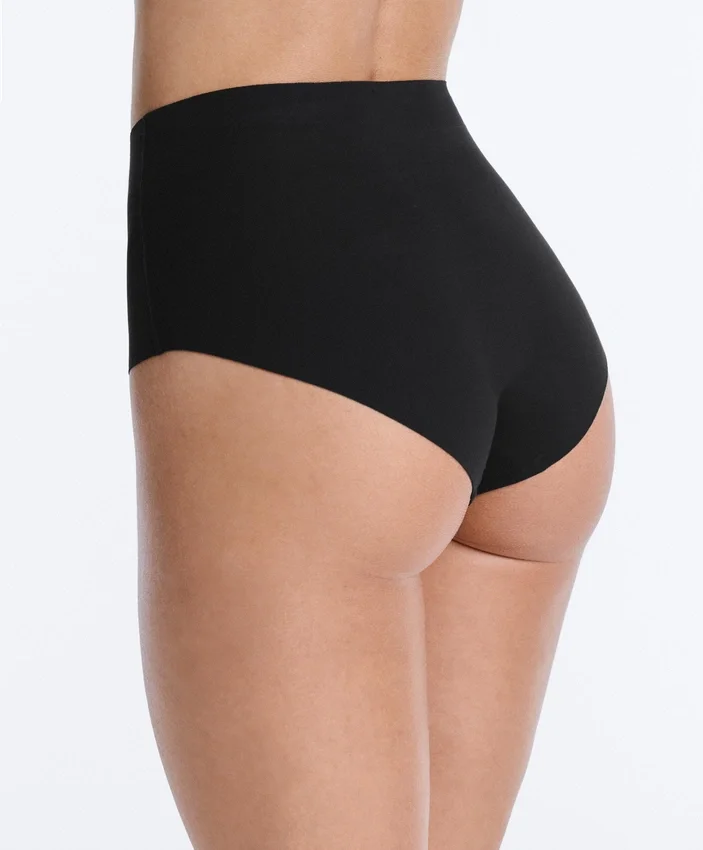 2 culottes classiques invisibles à taille mi-haute en mélange de coton 2 culottes classiques invisibles à taille mi-haute en mélange de coton