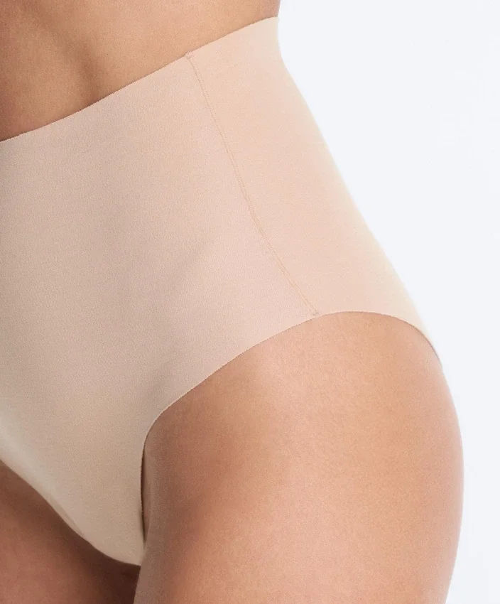 2 culottes classiques invisibles à taille mi-haute en mélange de coton 2 culottes classiques invisibles à taille mi-haute en mélange de coton