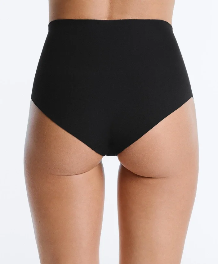 2 culottes classiques invisibles à taille mi-haute en mélange de coton 2 culottes classiques invisibles à taille mi-haute en mélange de coton