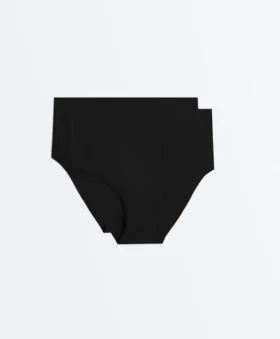 2 culottes classiques taille moyenne invisibles en mélange de polyamide