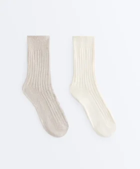 2 paires de chaussettes classiques à côtes