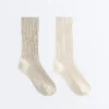 2 paires de chaussettes classiques à côtes 2 paires de chaussettes classiques à côtes