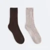 2 paires de chaussettes classiques à côtes 2 paires de chaussettes classiques à côtes