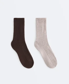 2 paires de chaussettes classiques à côtes