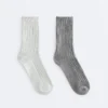 2 paires de chaussettes classiques à côtes 2 paires de chaussettes classiques à côtes