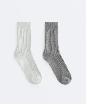 2 paires de chaussettes classiques à côtes