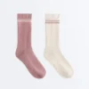 2 paires de chaussettes classiques en coton mélangé pour le yoga et le Pilates 2 paires de chaussettes classiques en coton mélangé pour le yoga et le Pilates