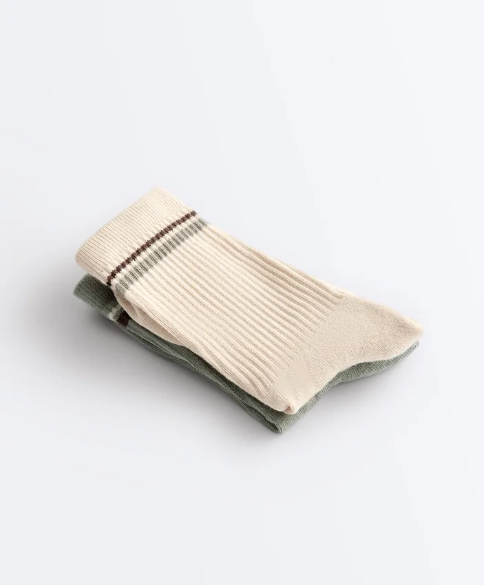 2 paires de chaussettes classiques en coton mélangé pour le yoga et le Pilates 2 paires de chaussettes classiques en coton mélangé pour le yoga et le Pilates