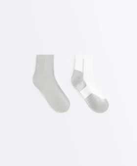 2 paires de chaussettes de course mi-mollet en mélange de polyamide