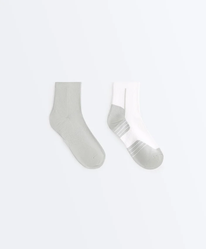 2 paires de chaussettes de course mi-mollet en mélange de polyamide 2 paires de chaussettes de course mi-mollet en mélange de polyamide