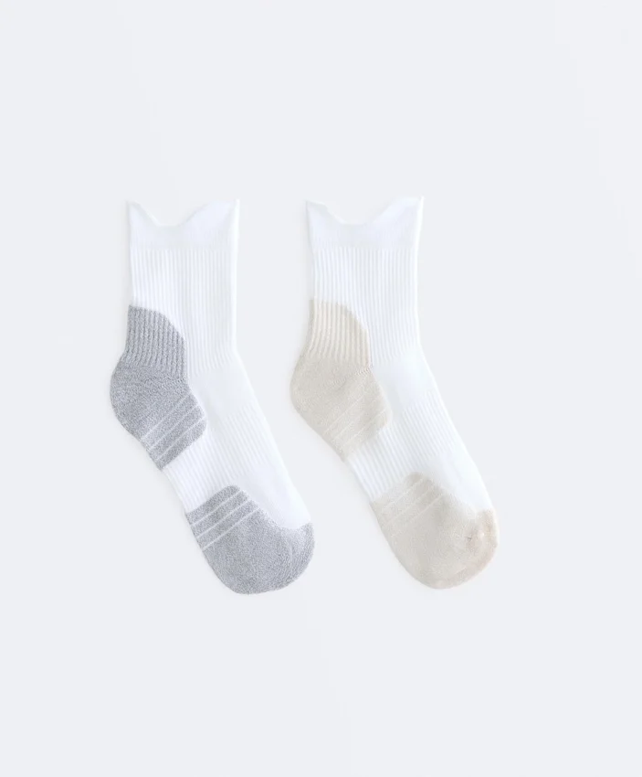 2 paires de chaussettes de course mi-mollet en mélange de polyamide 2 paires de chaussettes de course mi-mollet en mélange de polyamide