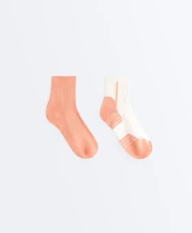 2 paires de chaussettes de course mi-mollet en mélange de polyamide