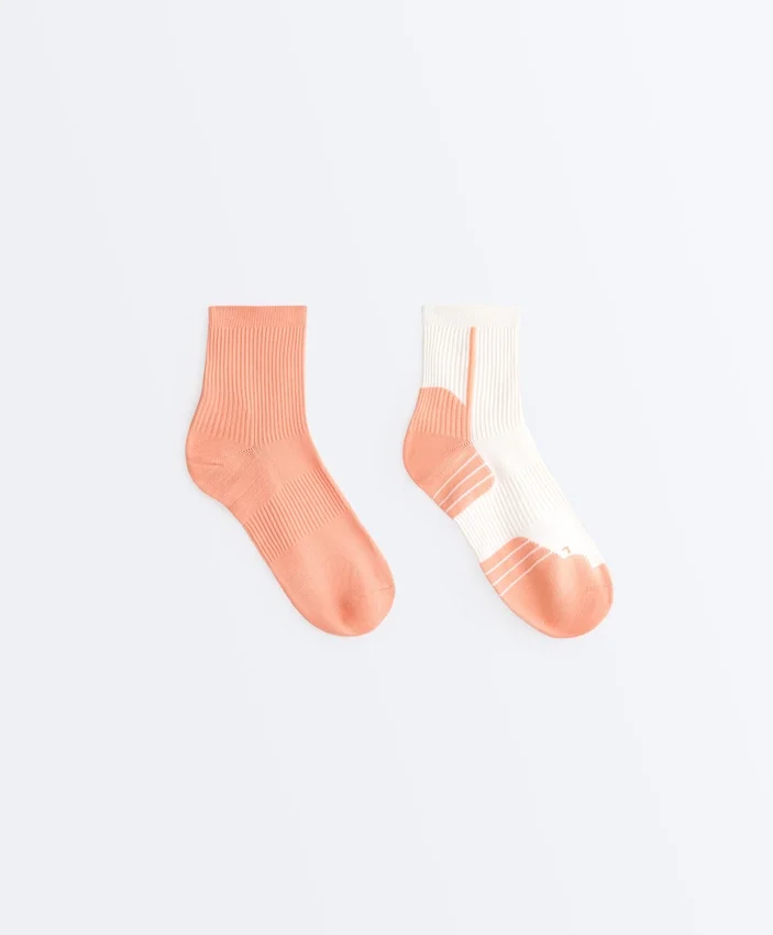2 paires de chaussettes de course mi-mollet en mélange de polyamide 2 paires de chaussettes de course mi-mollet en mélange de polyamide