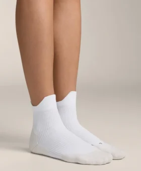 2 paires de chaussettes de course mi-mollet en mélange de polyamide