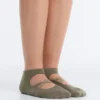 2 paires de chaussettes de sport en coton mélangé pour le yoga et le Pilates avec bandes croisées