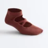 2 paires de chaussettes de sport en coton mélangé pour le yoga et le Pilates avec bandes croisées