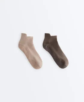 2 paires de chaussettes de sport en mélange de polyamide pour le yoga et le Pilates