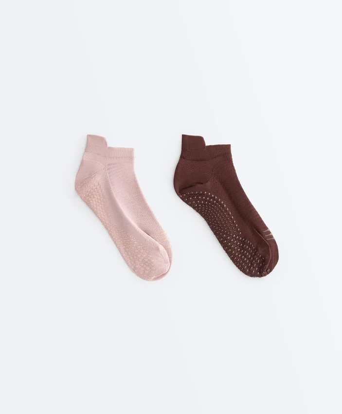 2 paires de chaussettes de sport en mélange de polyamide pour le yoga et le Pilates 2 paires de chaussettes de sport en mélange de polyamide pour le yoga et le Pilates