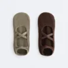 2 paires de chaussettes de yoga et de Pilates en coton mélangé avec bandes croisées 2 paires de chaussettes de yoga et de Pilates en coton mélangé avec bandes croisées
