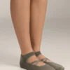 2 paires de chaussettes de yoga et de Pilates en coton mélangé avec bandes croisées 2 paires de chaussettes de yoga et de Pilates en coton mélangé avec bandes croisées