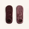 2 paires de chaussettes de yoga et de Pilates en coton mélangé avec sangles croisées