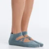 2 paires de chaussettes de yoga et de Pilates en coton mélangé avec sangles croisées 2 paires de chaussettes de yoga et de Pilates en coton mélangé avec sangles croisées
