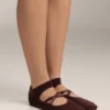 2 paires de chaussettes de yoga et de Pilates en coton mélangé avec sangles croisées