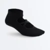 2 paires de chaussettes de yoga et de Pilates en coton mélangé avec sangles croisées 2 paires de chaussettes de yoga et de Pilates en coton mélangé avec sangles croisées