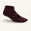 2 paires de chaussettes de yoga et de Pilates en coton mélangé avec sangles croisées