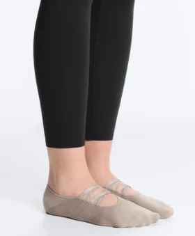 2 paires de chaussettes en mélange de polyamide pour le yoga et le Pilates avec doubles bandes