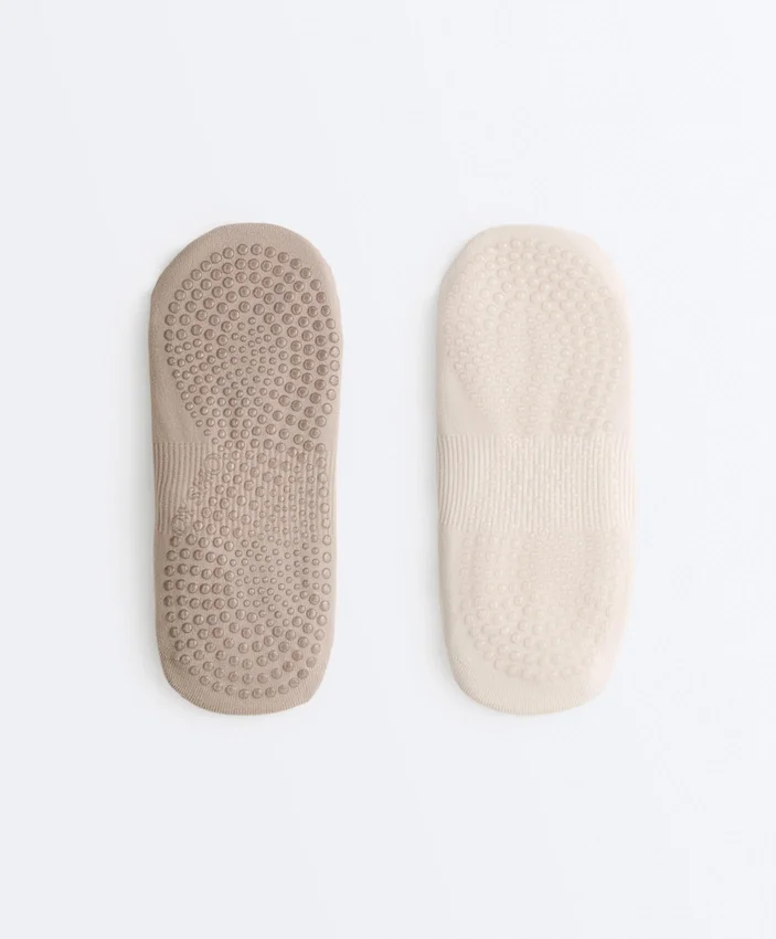 2 paires de chaussettes en mélange de polyamide pour le yoga et le Pilates avec doubles bandes 2 paires de chaussettes en mélange de polyamide pour le yoga et le Pilates avec doubles bandes