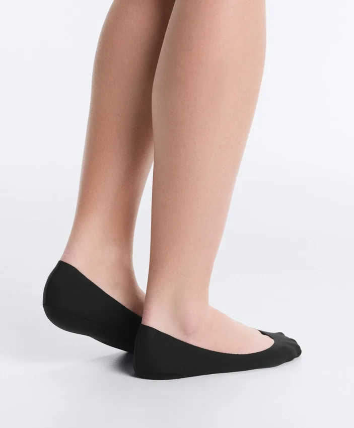 2 paires de chaussettes invisibles en coton mélangé à coupe basse 2 paires de chaussettes invisibles en coton mélangé à coupe basse