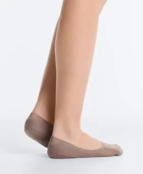 2 paires de chaussettes invisibles en coton mélangé à côtes, coupe mi-longue