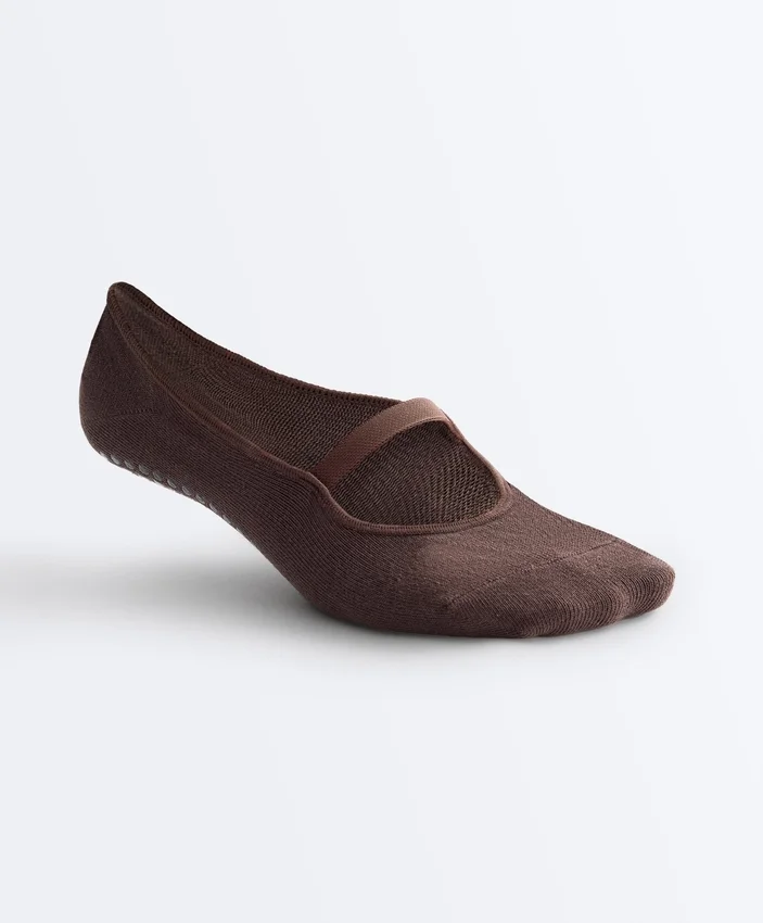 2 paires de chaussettes invisibles en coton mélangé pour le yoga et le Pilates avec bande croisée 2 paires de chaussettes invisibles en coton mélangé pour le yoga et le Pilates avec bande croisée