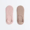 2 paires de chaussettes invisibles en coton à tige haute