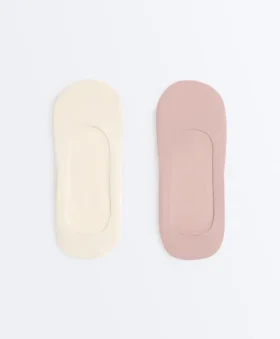 2 paires de chaussettes invisibles en microfibre à coupe mi-longue