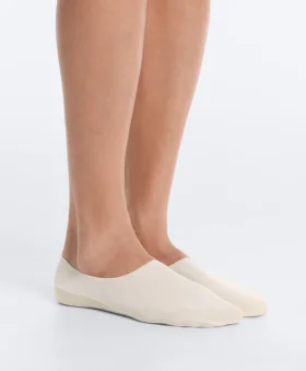 2 paires de chaussettes invisibles en microfibre côtelée à tige haute