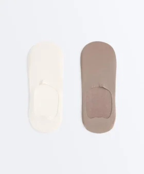 2 paires de chaussettes invisibles en microfibre à tige haute