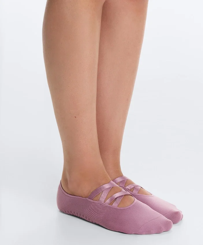 2 paires de chaussettes invisibles en mélange de polyamide pour le yoga et le Pilates, avec doubles bandes élastiques 2 paires de chaussettes invisibles en mélange de polyamide pour le yoga et le Pilates, avec doubles bandes élastiques