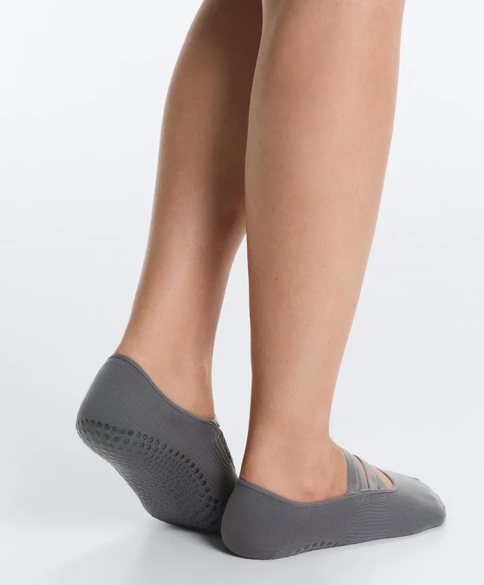 2 paires de chaussettes invisibles en mélange de polyamide pour le yoga et le Pilates, avec doubles bandes élastiques 2 paires de chaussettes invisibles en mélange de polyamide pour le yoga et le Pilates, avec doubles bandes élastiques