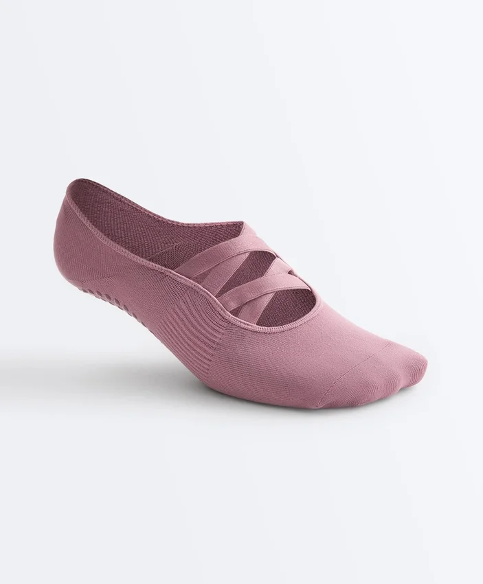 2 paires de chaussettes invisibles en mélange de polyamide pour le yoga et le Pilates, avec doubles bandes élastiques 2 paires de chaussettes invisibles en mélange de polyamide pour le yoga et le Pilates, avec doubles bandes élastiques