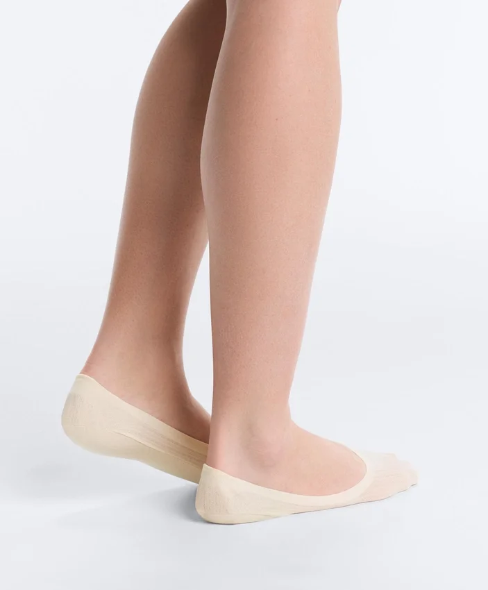 2 paires de chaussettes invisibles mi-haut en mélange de coton 2 paires de chaussettes invisibles mi-haut en mélange de coton