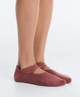 2 paires de chaussettes invisibles rembourrées en coton mélangé pour le yoga et le Pilates, avec bandes croisées 2 paires de chaussettes invisibles rembourrées en coton mélangé pour le yoga et le Pilates, avec bandes croisées