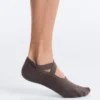 2 paires de chaussettes invisibles rembourrées en coton mélangé pour le yoga et le Pilates, avec bandes croisées 2 paires de chaussettes invisibles rembourrées en coton mélangé pour le yoga et le Pilates, avec bandes croisées