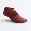 2 paires de chaussettes invisibles rembourrées en coton mélangé pour le yoga et le Pilates, avec bandes croisées 2 paires de chaussettes invisibles rembourrées en coton mélangé pour le yoga et le Pilates, avec bandes croisées