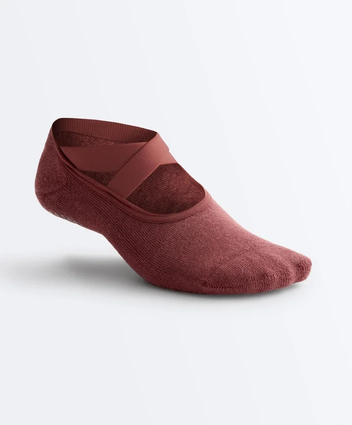 2 paires de chaussettes invisibles rembourrées en coton mélangé pour le yoga et le Pilates, avec bandes croisées 2 paires de chaussettes invisibles rembourrées en coton mélangé pour le yoga et le Pilates, avec bandes croisées